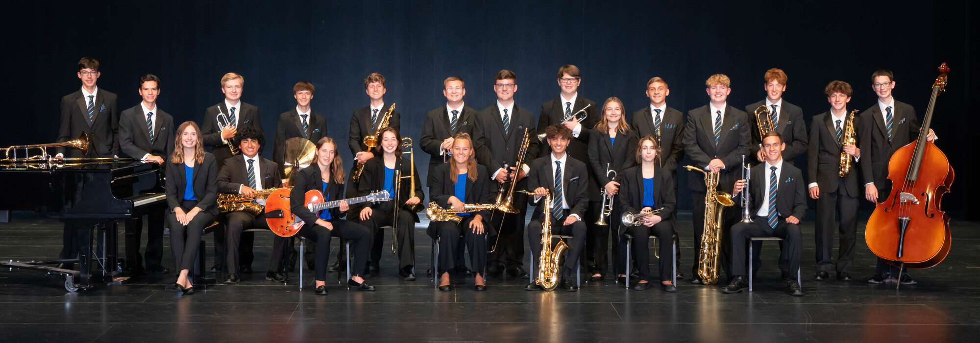 The official photo of the 2023-2024 Byron Center Jazz Orchestra